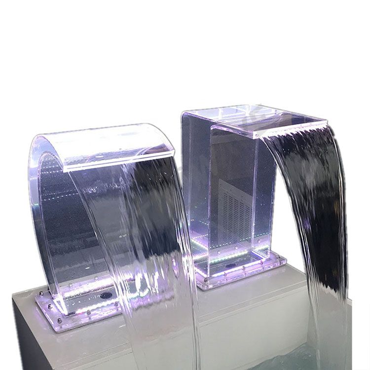 Transparent Waterfall, pool fountain waterfall for massage