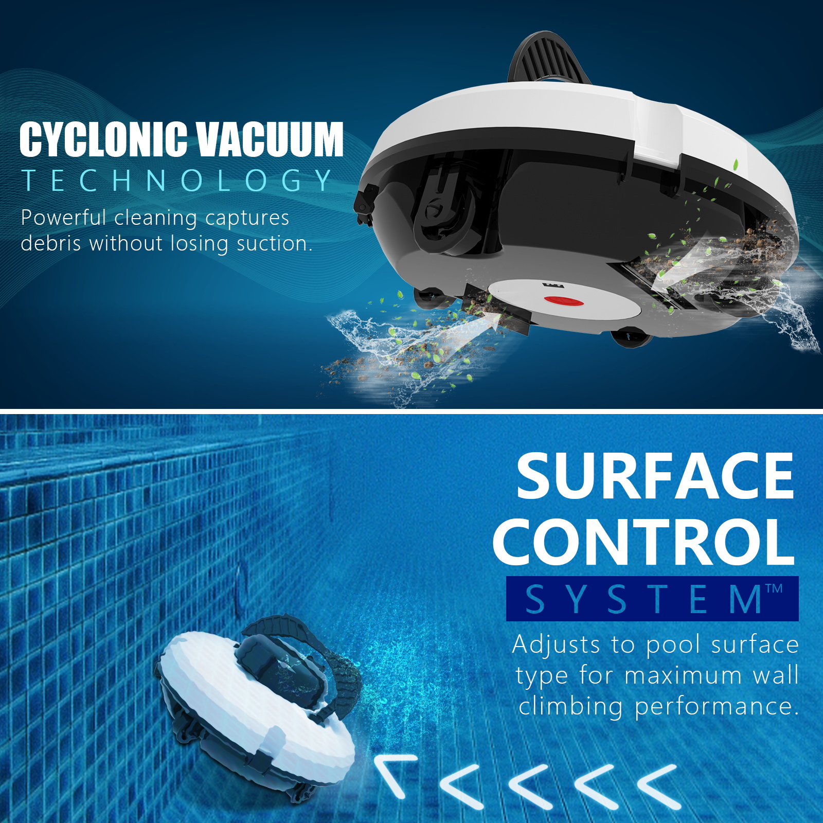 Introducing the new AZO-18 cordless pool cleaner